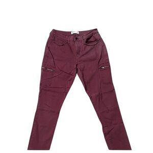Mudd Maroon Utility Skinny Pants Size 11